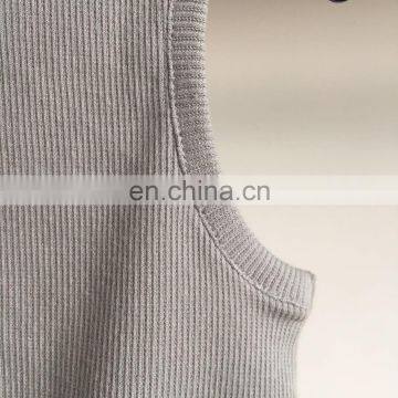 Custom Organic Cotton Rib Baby Bubble Bodysuit Romper photo-6