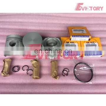 For Yanmar  3T84HLT engine repair kit 3T84 3D84-1  Piston and piston ring Full engine gasket kit