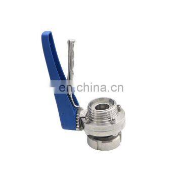 Sanitary Manual DIN Butterfly Valve With Nut and Thread Connection Ends photo-3