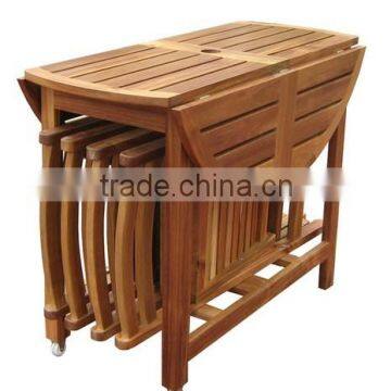 outdoor wood foldable dinning set - high quality furniture - made in vietnam garden furniture