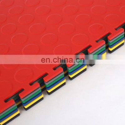 Indoor Use PVC Interlocking Floor Tiles Size 500*500*6mm