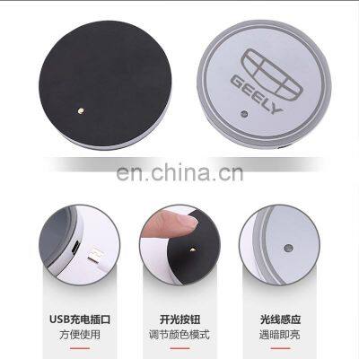 Led Water Coaster Water Glass Atmosphere Light Sticker for Geely Atlas Coolray mk Cross Emgrand GS GL Styling Accessories photo-3
