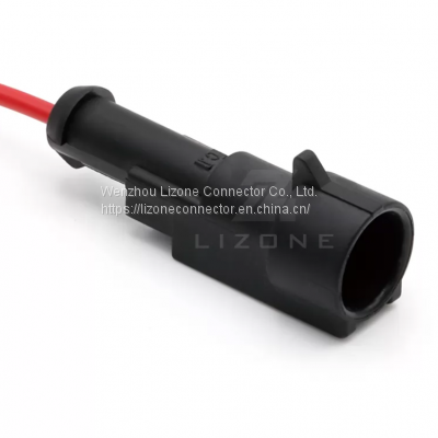 Housing for Male Terminals 1 Position Wire Harness Black Sealable