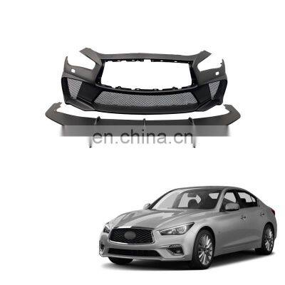 Carbon Fiber Body Kit Front Lip Diffuser Protector Bumper Diffuser Spoiler Chin For Infiniti Q50 Q50l