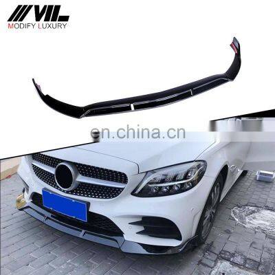 Front lip For Mercedes-Benz W206 C-Class sport Bumper glossy black Front Lip Wing 2019