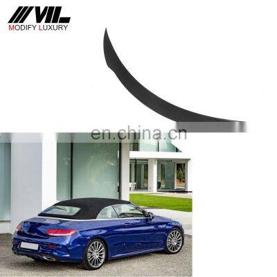 Modify Luxury W205 C-Class Carbon Fiber Car Trunk Spoiler for Mercedes-Benz C43 C63 AMG Convertible 2-Door 2015-2020