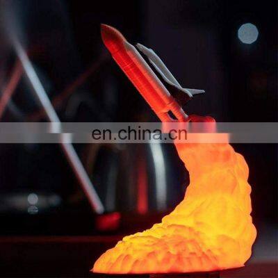 Factory Price 3D Print LED Space Shuttle Lamp Night Light For Space Lovers Rocket Lamp photo-2
