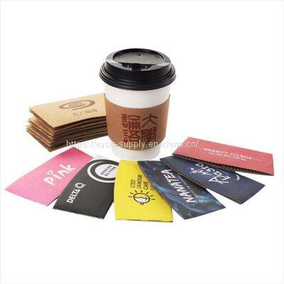 Disposable custom printed china party drinkware pink paper cup sleeves