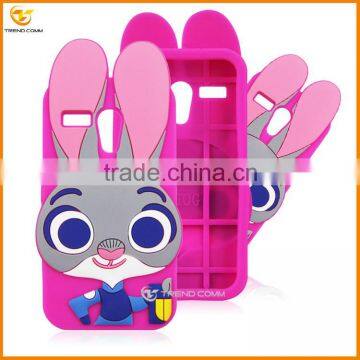 Cute rabbit silicon case for motorola G