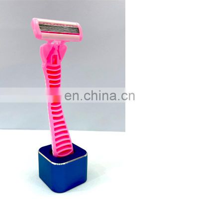 Hot selling design lady's hair shaver manual body replaceable head shaver