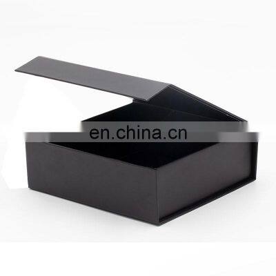 Bulk Premium Black Foldable Hard Cardboard Retail Scarves Packaging Magnetic Gift Box photo-4