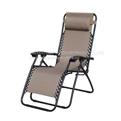 Hot sale lounger bench rattan lying bed camping chaise lounger garden folding zero gravity relax chairs