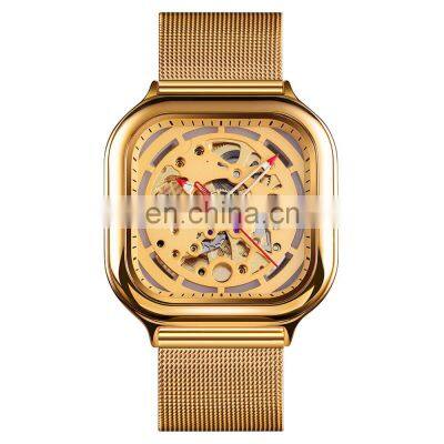 Luxury SKMEI 9184 Automatic Movement Stainless Steel Mechanical Watch for Men photo-3