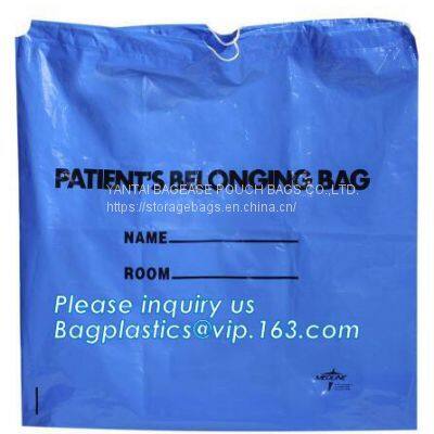 Biodegradable Drawstring Patient Belongings Bag,Manufacturer of Patient Belonging Bag With Rigid Handle OEM Available photo-4