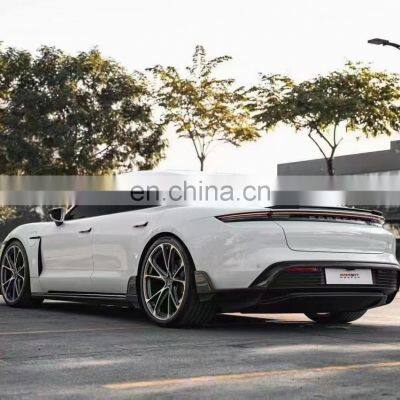 Runde Carbon Fiber Material For Porsche Taycan Techart Style Body Kit Front Lip Rear Lip Side Skirt Spoiler Side Mirror Shell photo-3