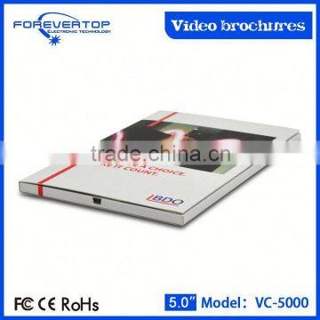 New Arrived 5 Inch Hot Sales ad Display Lcd Video Brochure With Factory Supply