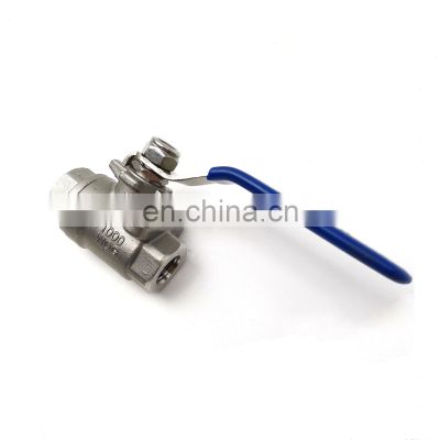 2 piece 304 stainless steel ball valve floating type