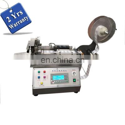 UGS2050 table top automatic fabric washable care label tape cutting machine, hot cold garment grosgrain ribbon cutter