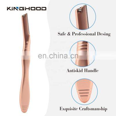 Private Label Biodegradable Hair Remover Eye Trimmer Professional Face Stainless Steel Eyebrow Razor photo-2