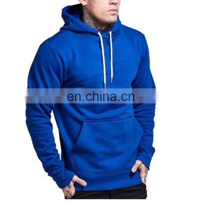 Wholesale Custom high quality 80% Cotton 20% Polyester Royal Blue Hoodie men's Fitness hoody Hoodies new designed