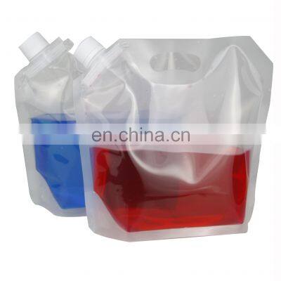 Custom printed clear drink reusable food spout pouch plastic liquid stand up pouch with spout