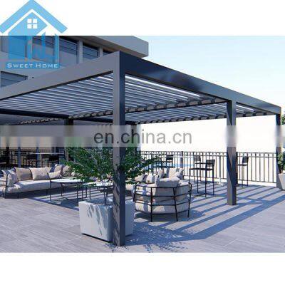 Waterproof Aluminum Pergola Covers with Louvre Blades