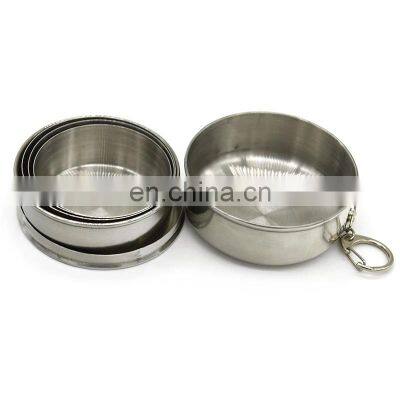 75ml/150ml/250ml Stainless Steel Folding Cup Portable Outdoor Travel Camping Telescopic Cup With Keychain Water Coffee Handcup photo-5