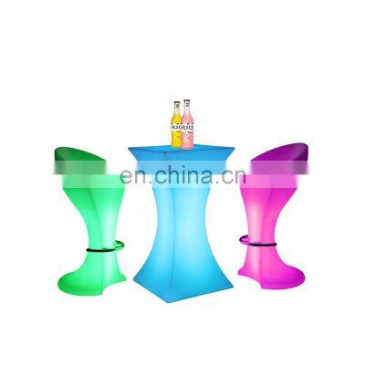 Garden Patio Furniture Party Furniture Rechargeable LED Bar furniture Wedding Bar Tables