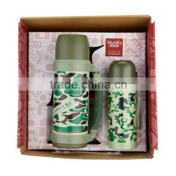 promotional gift sets with vacuum travel pot and vacuum flask