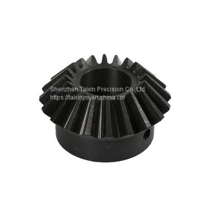 Black nylon straight bevel gear