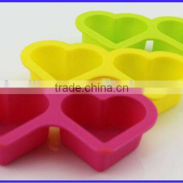 Two Cavity Lovely silicone Heart Shape Chocolate Moulds