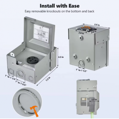 50A RV Panels With NEMA14-50R Outlet photo-2