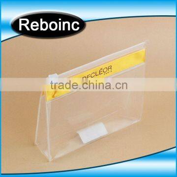 clear pvc packing bag with top zipper