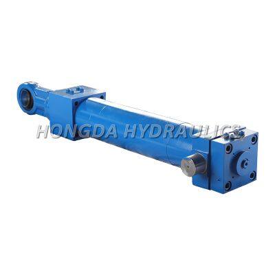 Hydraulic Heavy-duty 12-ton 100-bore Diameter Forklift Crane Lifting Oil Cylinder, Double-ear Ring Oil Cylinder for Construction Machinery