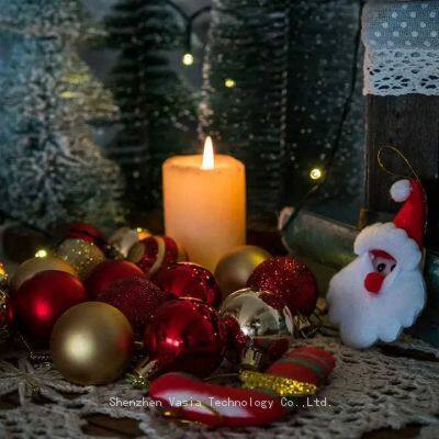 50-Piece Christmas Ball Decor Sets: Plastic, Electroplated & Painted Ornaments for Trees, Weddings & Parties