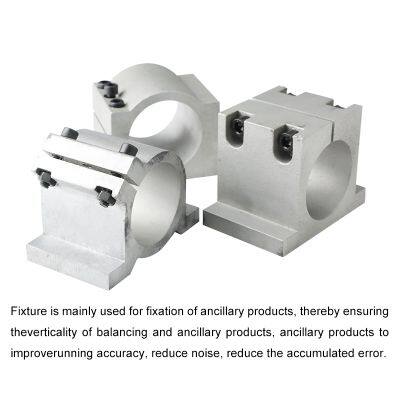 CNC Spindle Motor Fixture 65mm 80mm 85mm 100mm 125mm Cast Aluminum Mounted Round Square Spindle Mount For CNC Router Motor photo-4