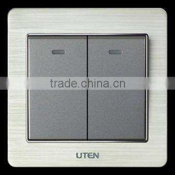 Hot sell! Aluminium alloy panel switch, 1 gang 1 way switch