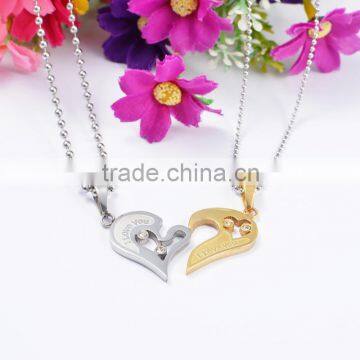 Fashion Jewelry 2016 316l Stainless Steel Jewelry Heart Pendant Necklace Necklaces For Couple Quality Choice Most Popular photo-5