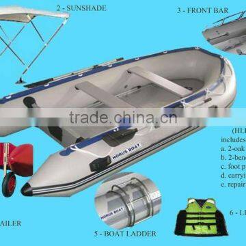 CE 2012 Hot selling Hypalon/ PVC Aluminum floor rescue boat 380 Inflatable Boat