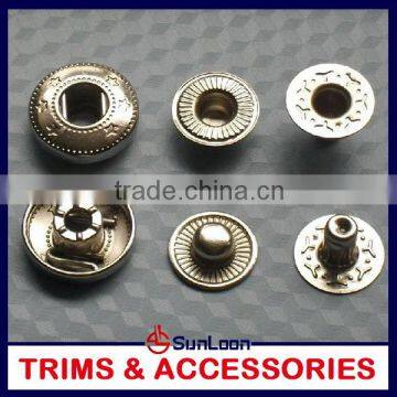 China factory price best quality printed brass snap fastener