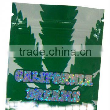 small size printing california packaging foil ziplock bag for 4g,10g