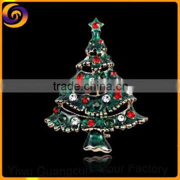 New design zinc alloy christmas tree brooch