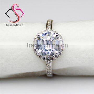 Round Brilliant Cut Moissanite 3CT 9.0mm Center 14k 18k White Yellow Gold Halo Diamond Engagement Ring photo-4