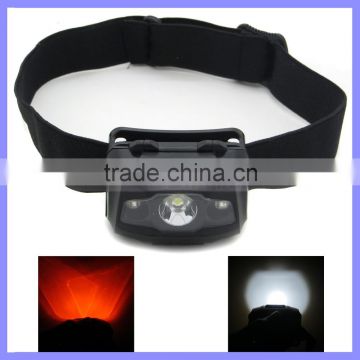 Light Weight Mini 2 IN 1 Red White LED Headlamp Flashlight