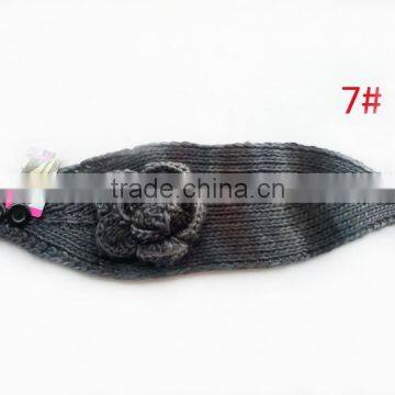 Beautiful Colorful Yarn Knittig Flower Decorated Fashion Women Head Band photo-6