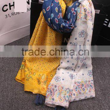 Bohemian Pattern Colorful Paisley Printed Fashion Muslim Women Lady Tudung Quality Choice