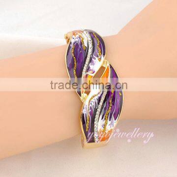 Leaf Shap Hot Selling Sex Sikh Kara Crystal Bracelet Bangle photo-6