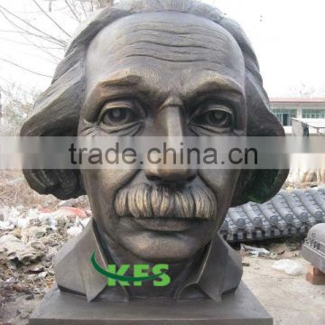 Bronze large outside put Einstein bust sculpture