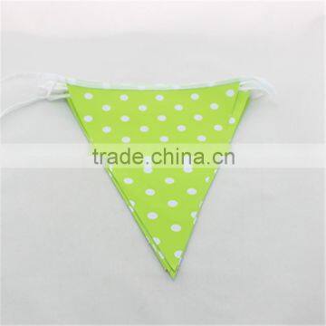 Professional Party Supplier Dotted Paper Flags for Baby shower