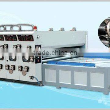 Two color printing rotary die-cutting machine for cartons